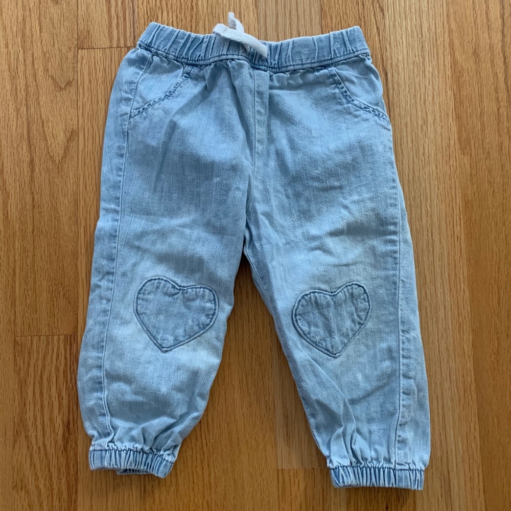 H&M 💙 chambray joggers 9-12M